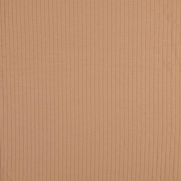 Rippenjersey - uni, beige